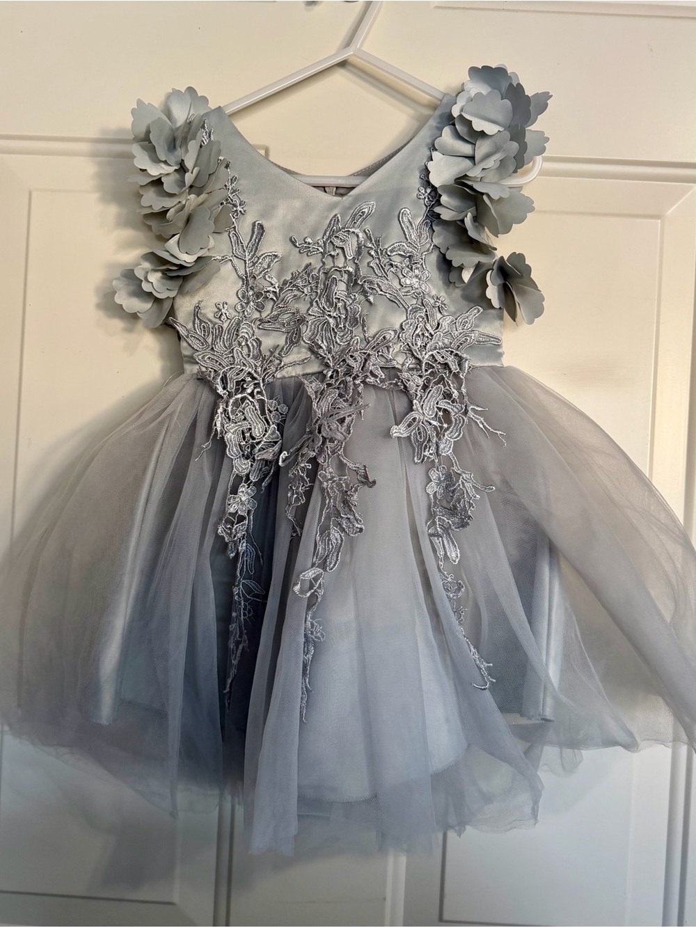 NWT Trish Scully Child Platinum Collection Floral Tulle Dress Size 2